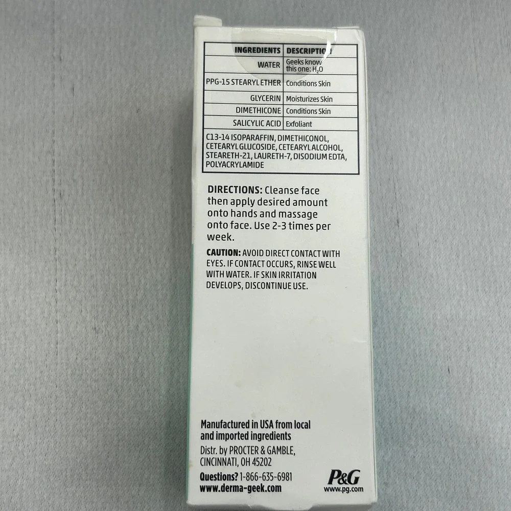 Derma GEEK Detoxifying Facial Serum 1.3oz 2% BHA BHA Serum Pore Exfoliant NEW